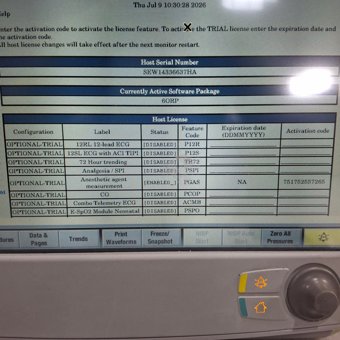 GE Healthcare Carescape B650 Anesthesia Care Patient Monitor