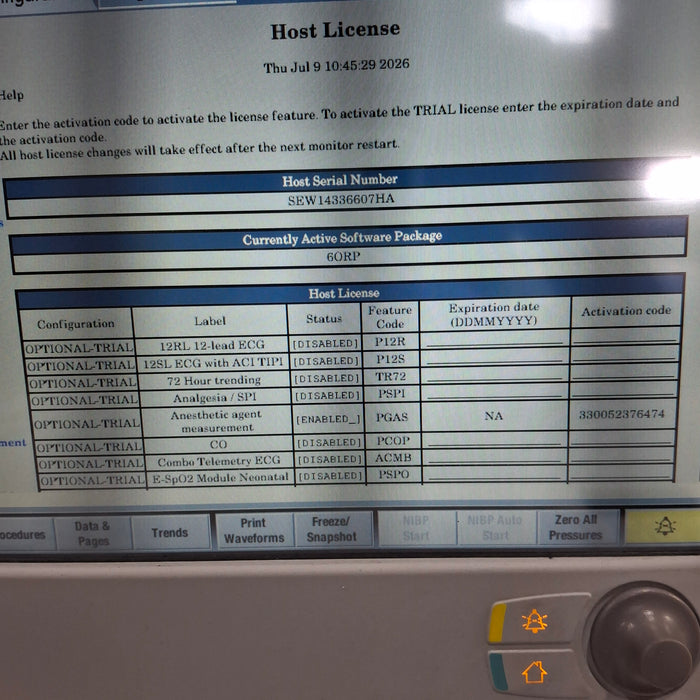 GE Healthcare Carescape B650 Anesthesia Care Patient Monitor