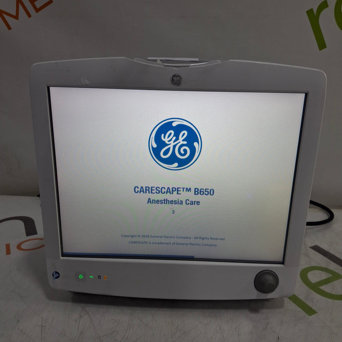 GE Healthcare Carescape B650 Anesthesia Care Patient Monitor