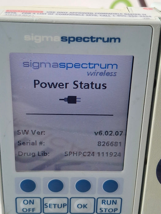 Baxter Sigma Spectrum 6.02.07 without Battery Infusion Pump
