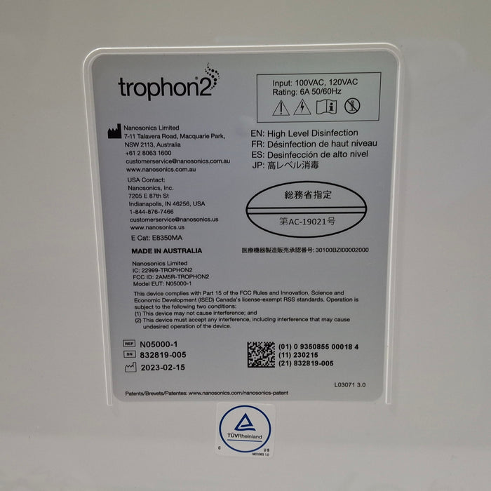 NanoSonics Trophon 2 High Level Disinfection