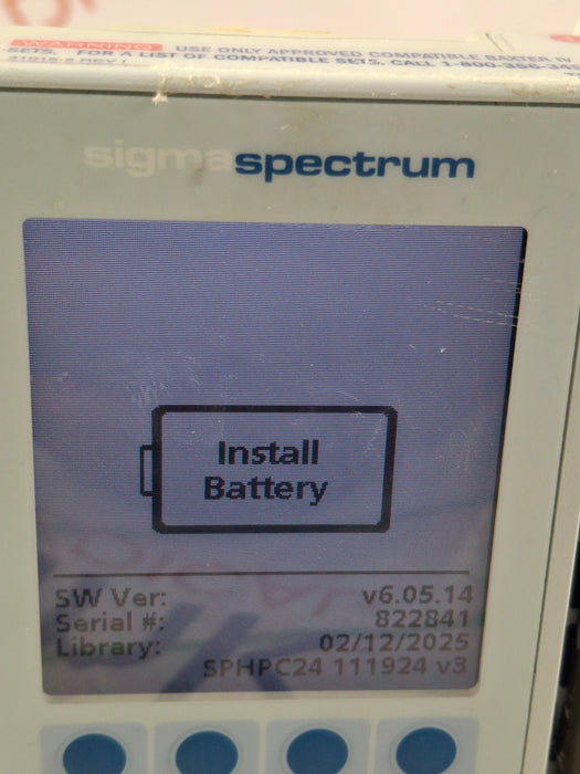 Baxter Sigma Spectrum 6.05.14 without Battery Infusion Pump