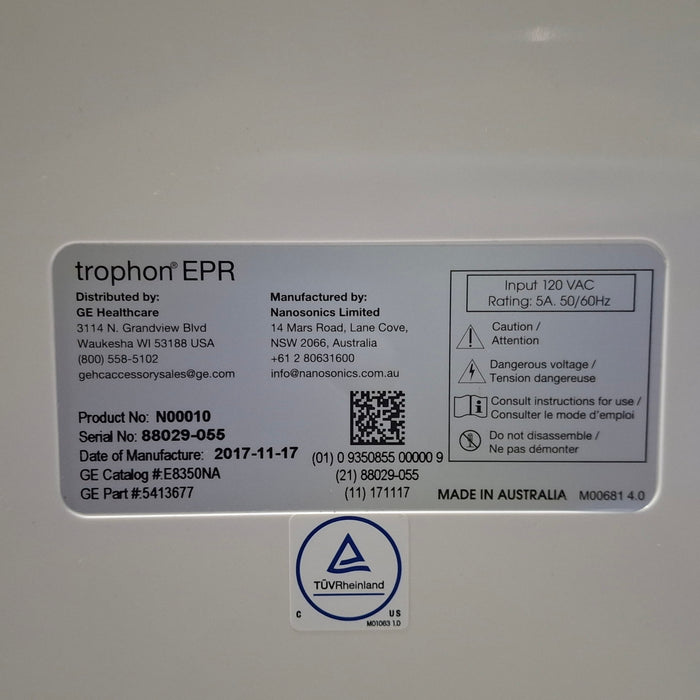 NanoSonics Trophon EPR High Level Disinfection