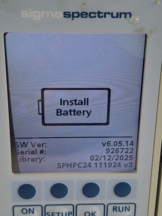 Baxter Sigma Spectrum 6.05.14 without Battery Infusion Pump