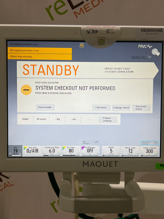 Maquet FLOW-i C20 Anesthesia System