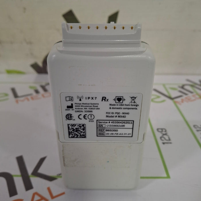 Philips MX40 1.4 ECG/SPO2 865350 Telemetry Transmitter