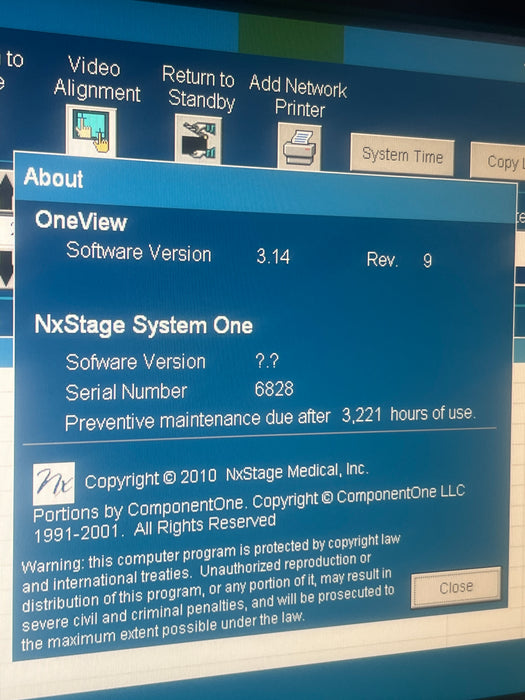 NxStage Medical Inc. System One Hemodialysis Unit