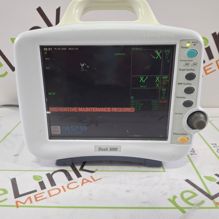 GE Healthcare Dash 3000 - GE/Nellcor SpO2 Patient Monitor