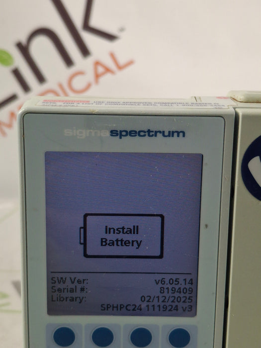Baxter Sigma Spectrum 6.05.14 without Battery Infusion Pump