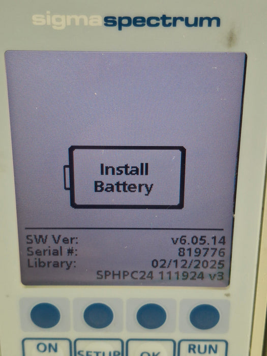 Baxter Sigma Spectrum 6.05.14 without Battery Infusion Pump