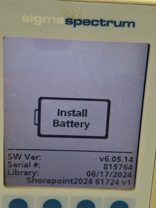 Baxter Sigma Spectrum 6.05.14 without Battery Infusion Pump