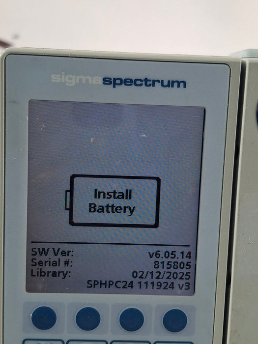 Baxter Sigma Spectrum 6.05.14 without Battery Infusion Pump