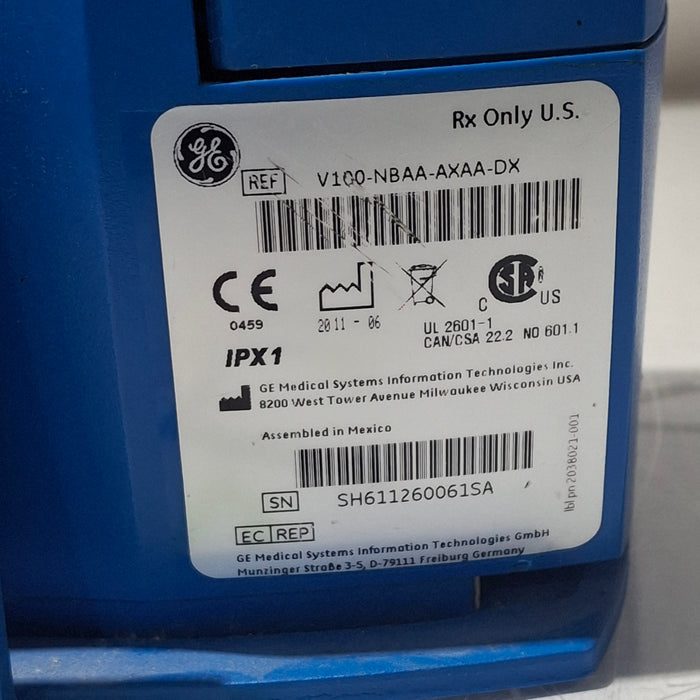 GE Healthcare Dinamap V100 - NIBP, SpO2, Temp Vital Signs Monitor