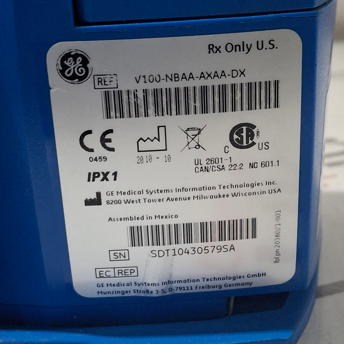 GE Healthcare Dinamap V100 - NIBP, SpO2, Temp Vital Signs Monitor