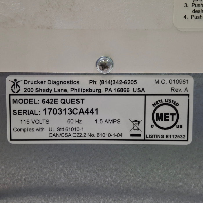 Drucker Diagnostics Horizon Quest Centrifuge