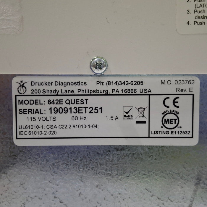 Drucker Diagnostics Horizon Quest Centrifuge
