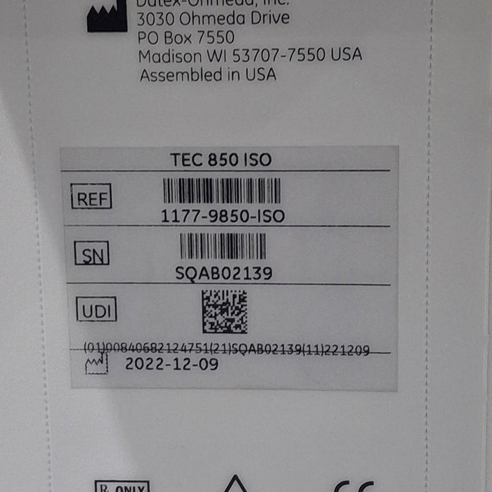 Datex-Ohmeda Tec 850 Isoflurane Vaporizer