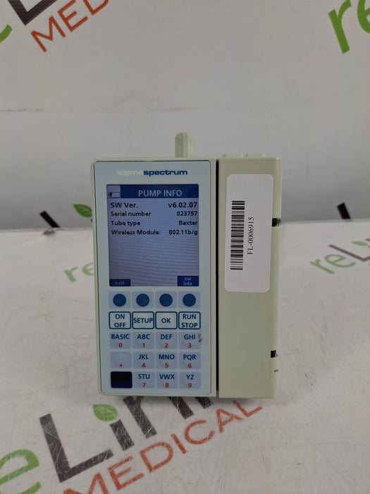 Baxter Sigma Spectrum 6.02.07 with B/G Battery Infusion Pump