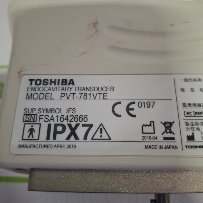 Toshiba PVT-781VTE Endocavity Transducer