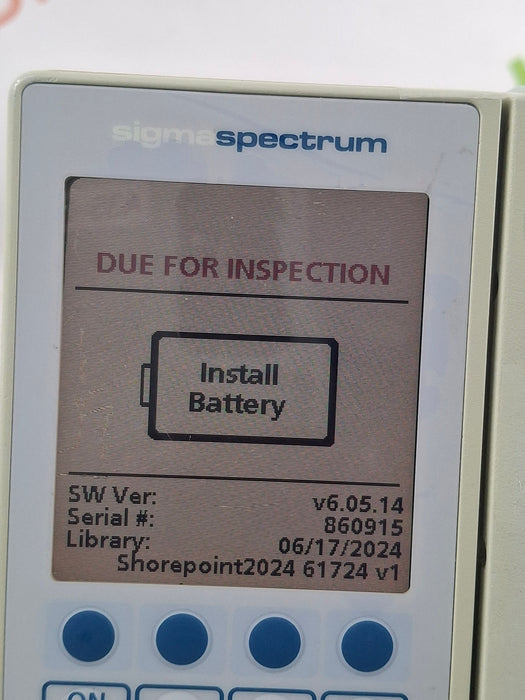 Baxter Sigma Spectrum 6.05.14 without Battery Infusion Pump