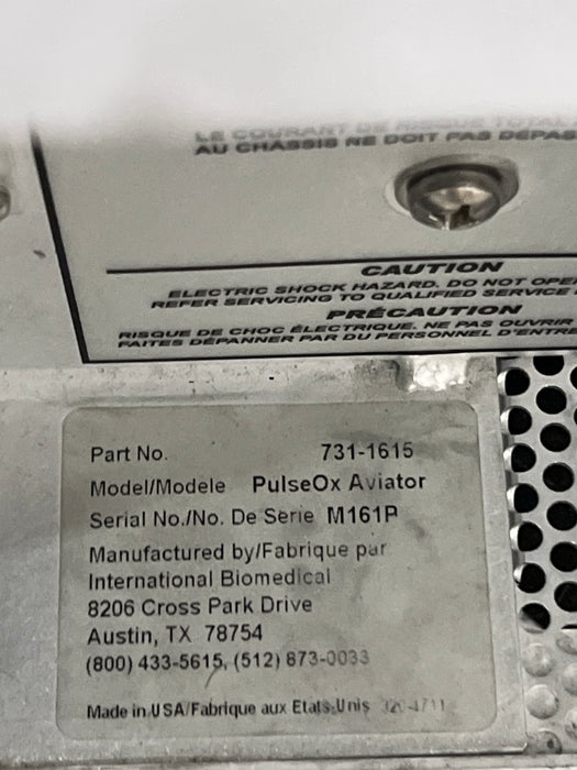 Airborne PulseOx Aviator Transport Incubator