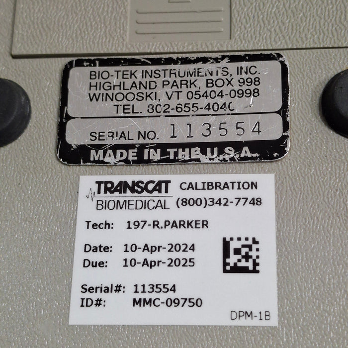 Bio-Tek Instruments DPM-IB Pneumatic Transducer Tester