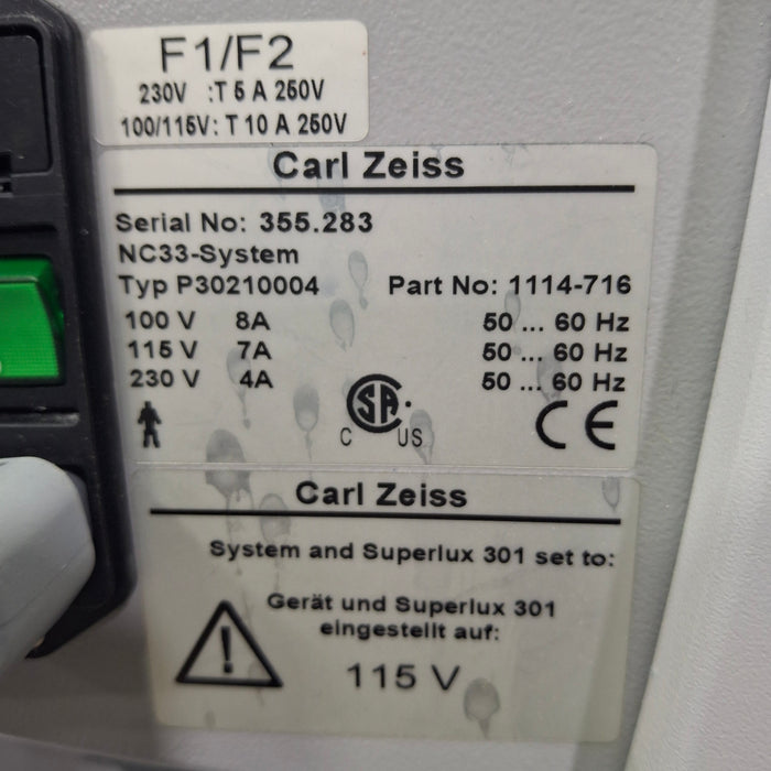 Carl Zeiss OPMI Vario NC33 Surgical Microscope