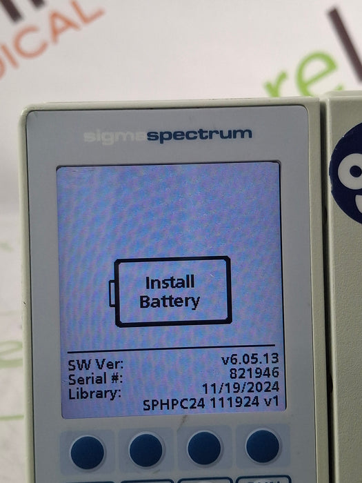 Baxter Sigma Spectrum 6.05.13 without Battery Infusion Pump