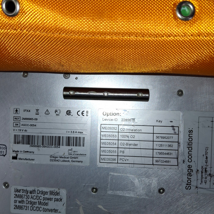 Draeger Medical Oxylog 3000 Portable Ventilator