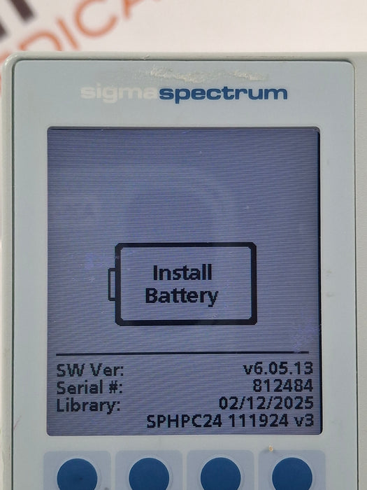 Baxter Sigma Spectrum 6.05.13 without Battery Infusion Pump
