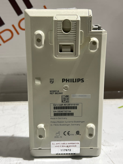 Philips M3001A-A02C06 OxiMax SpO2, NIBP, ECG, Temp, IBP MMS Module