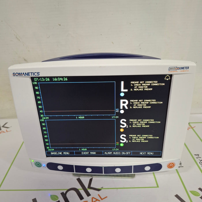 Somanetics Invos 5100C Cerebral Oximeter Monitor