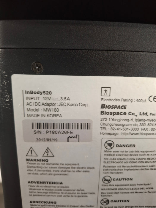 Biospace Inc InBody 520 Precise Body Composition Analzyer