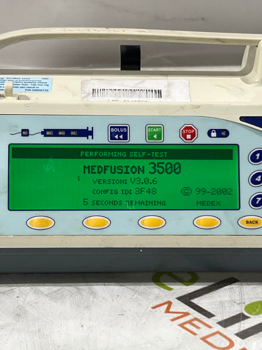 Smiths Medical Medfusion 3500 Version 3 Syringe Infusion Pump