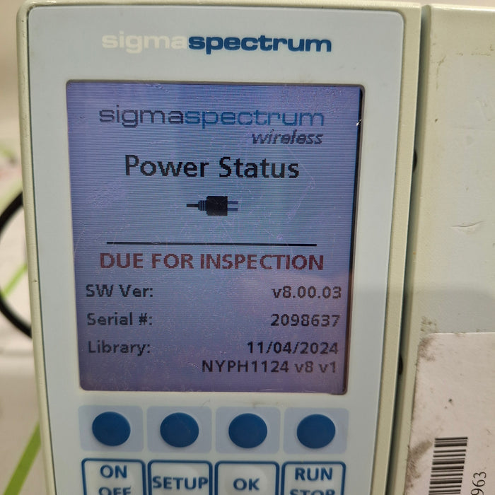 Baxter Sigma Spectrum with A/B/G/N Battery Infusion Pump