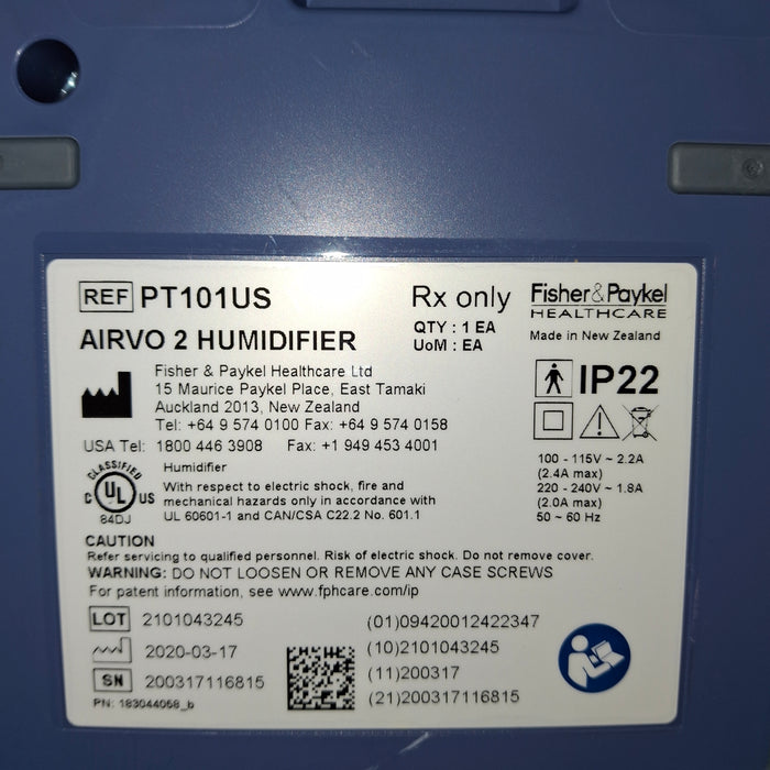 Fisher & Paykel Airvo 2 Humidified High Flow Therapy Unit
