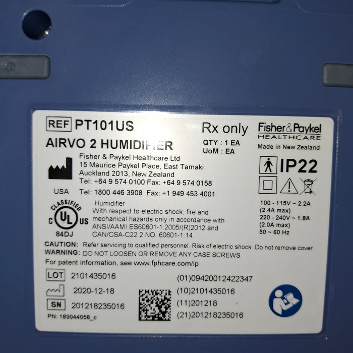 Fisher & Paykel Airvo 2 Humidified High Flow Therapy Unit