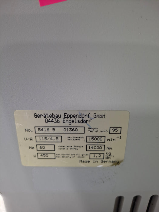 Eppendorf 5416 Centrifuge