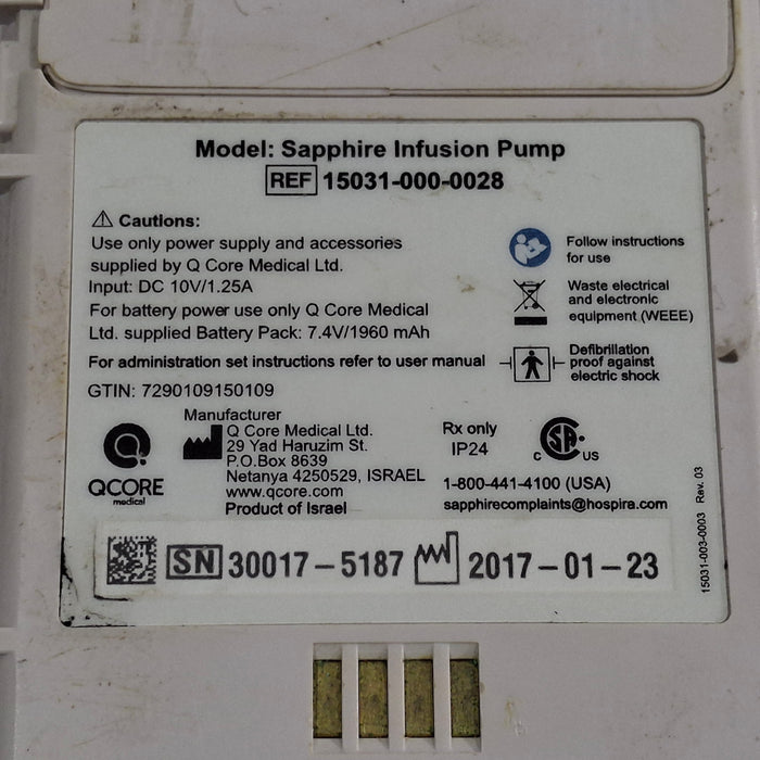 QCore Medical Sapphire Multi-Therapy Infusion Pump