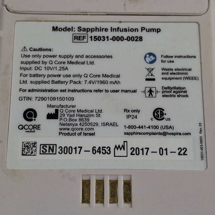 QCore Medical Sapphire Multi-Therapy Infusion Pump