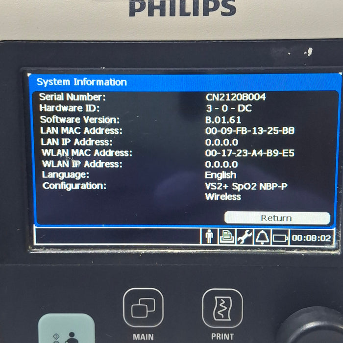 Philips SureSigns VS2+ Vital Signs Monitor