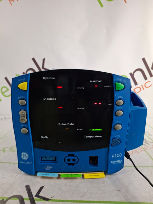 GE Healthcare Dinamap V100 - NIBP, SpO2, Temp Vital Signs Monitor