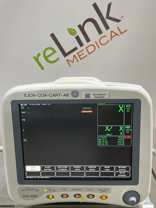 GE Healthcare Dash 4000 - GE/Nellcor SpO2 Patient Monitor
