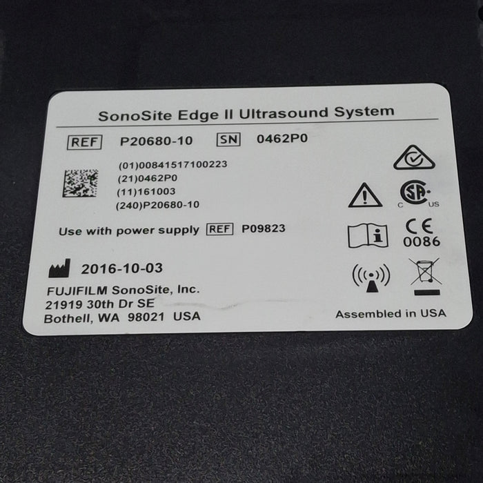 Fujifilm P20680-10 Sonosite Edge II Ultrasound