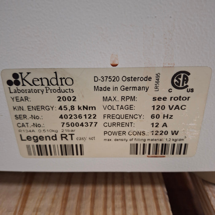 Thermo Electron Sorvall Legend RT Benchtop Centrifuge