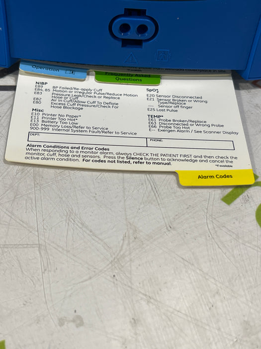 GE Healthcare Dinamap V100 - NIBP Vital Signs Monitor