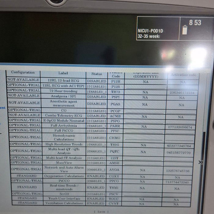 GE Healthcare Carescape B650 Neonatal Care Patient Monitor