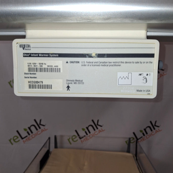 Ohmeda Medical Ohio Model 4400 Infant Warmer