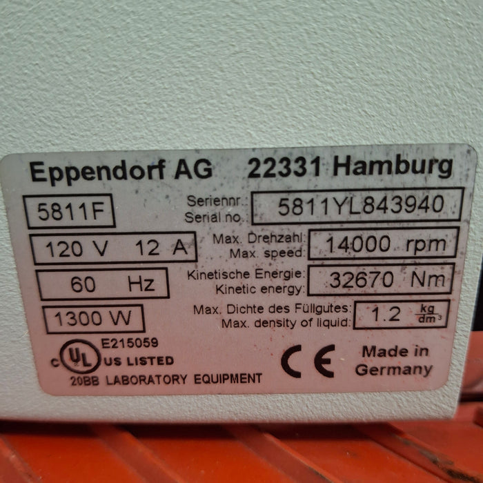 Eppendorf 5810R Refrigerated Centrifuge