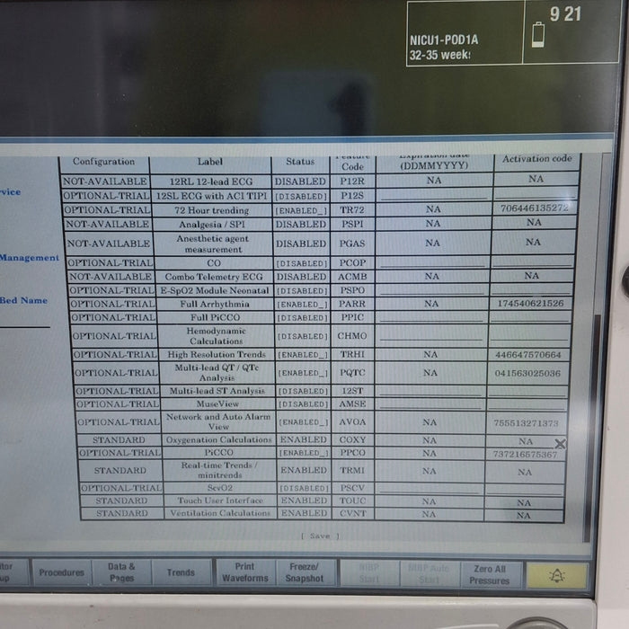 GE Healthcare Carescape B650 Neonatal Care Patient Monitor